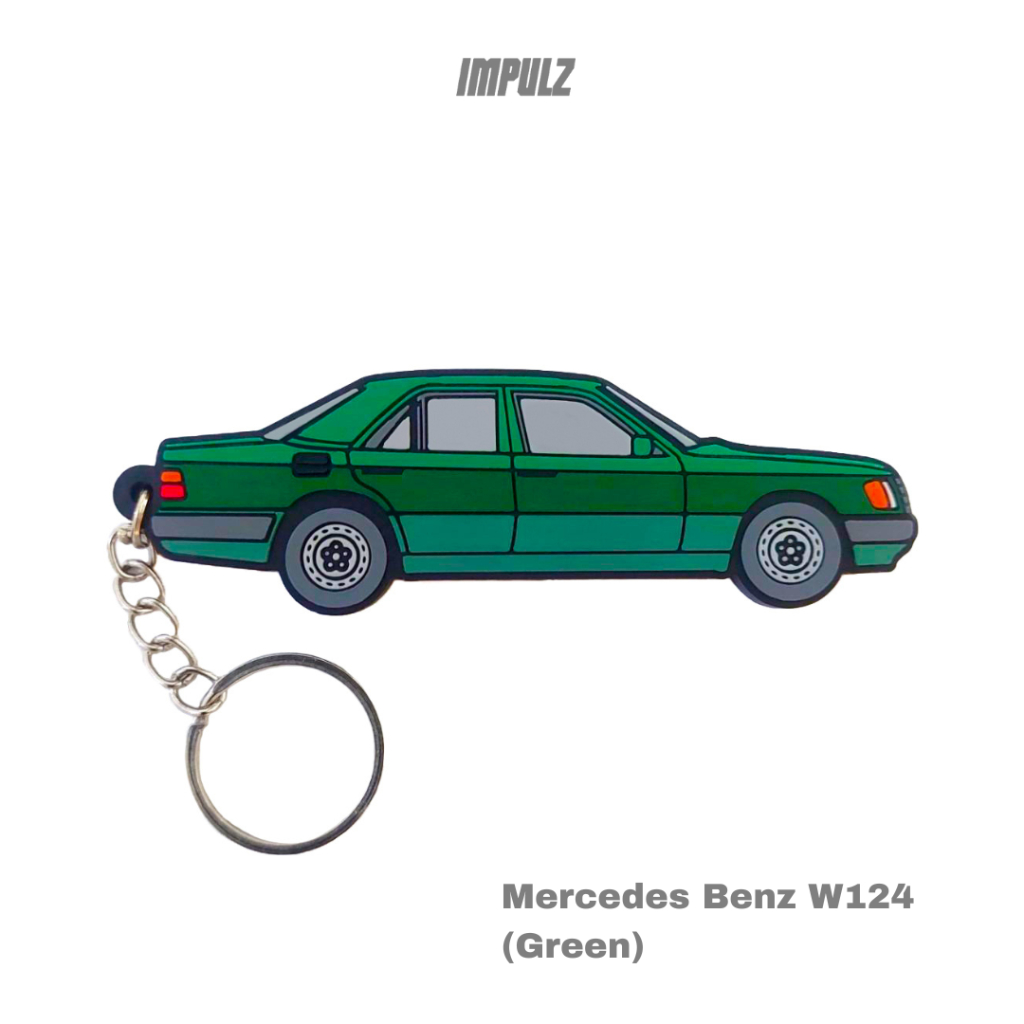 Impulz Keychain / Gantungan Kunci – Mercedes Benz W124 (Green)