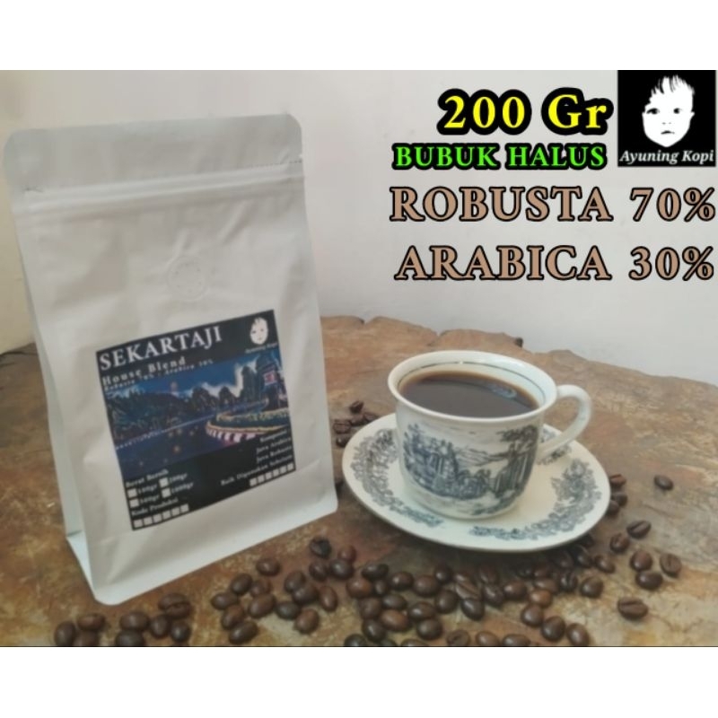 

SEKARTAJI HOUSE BLEND Robusta 70% Arabika 30% Bubuk Halus