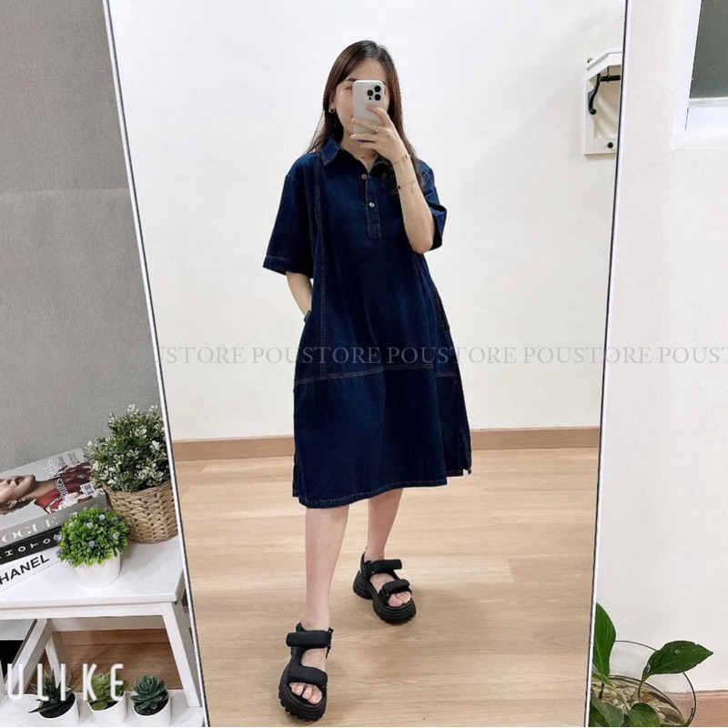 D3W WOLA DENIM DRESS PREMIUM / DRESS WANITA