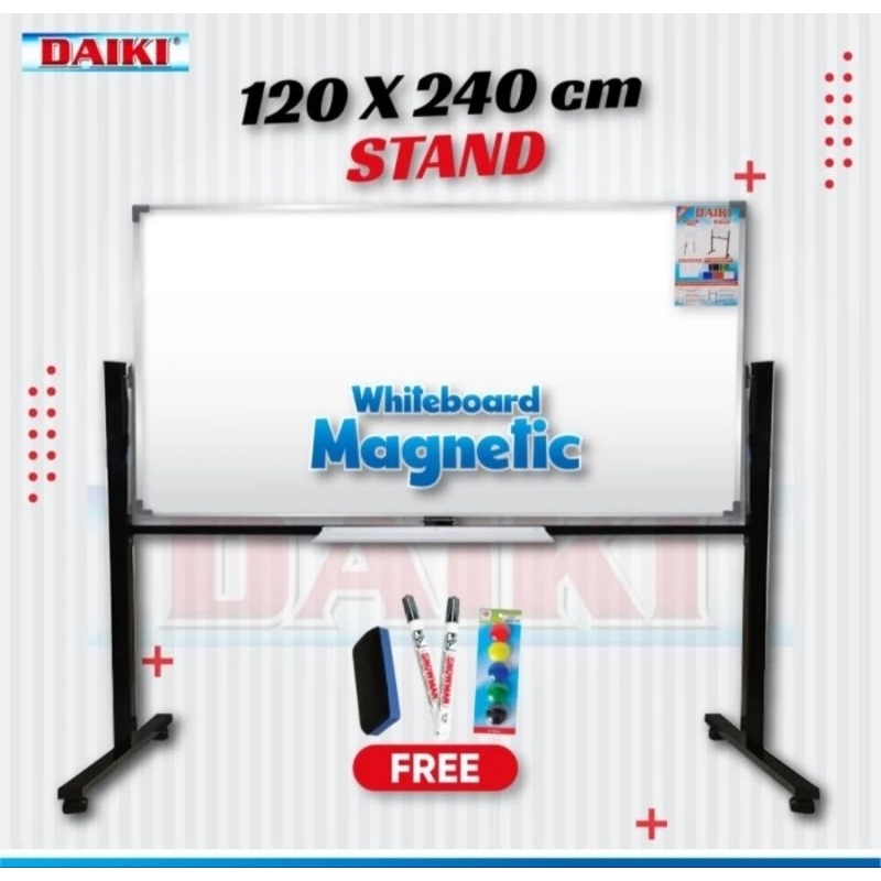 

Papan tulis / White board Magnetik Stand Single Face 120 x 240 cm.