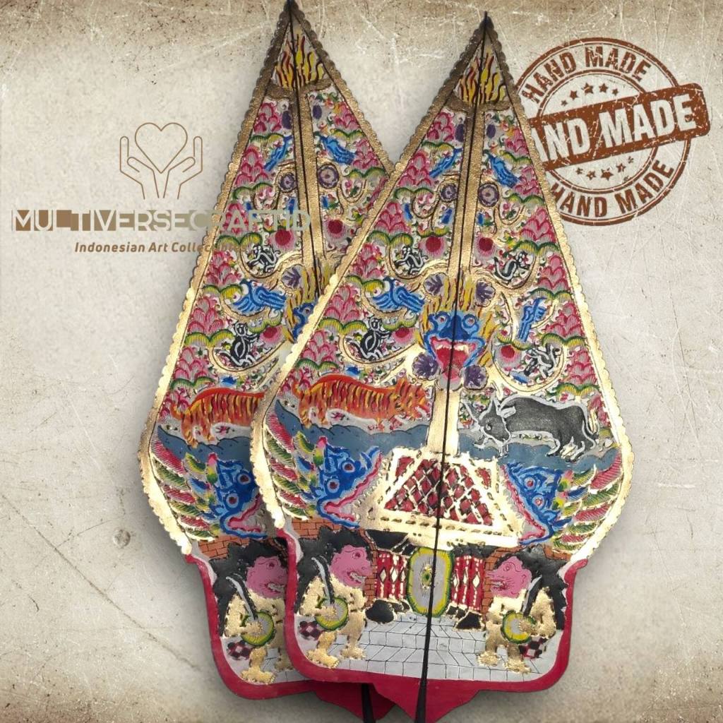 MULTIVERSECRAFTID Wayang Alusan Gunungan Kayon Standar Dalang / Gunungan Wayang Ukuran 70cm / Wayang