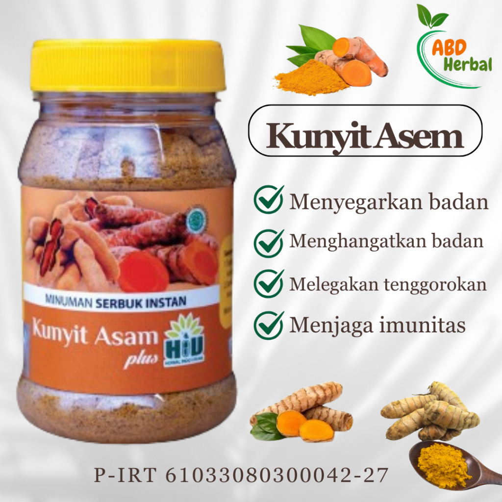 

01 Bubuk Kunyit Asam Instan Minuman Serbuk Instan Siap Seduh Segar Asli Jaga ImunitasTradisional Jaga Imunitas Herbal Indo Utama 200g