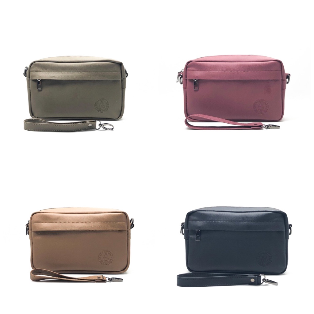 Handbag Clutch Pria Cowok Wanita Cewek Unisex HUSH PUPPIES 1218-1 SERIES TERSEDIA 4 WARNA Kulit Sapi