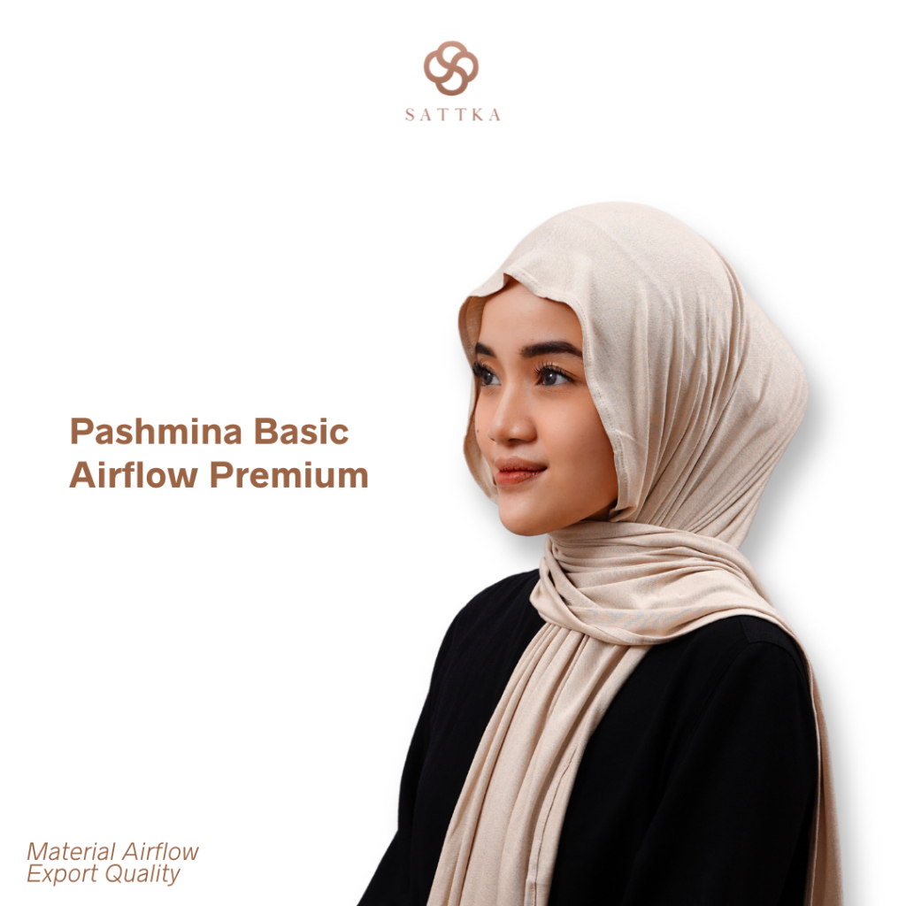 Pashmina Airflow Premium Sattka / Adem Lentur Ringan