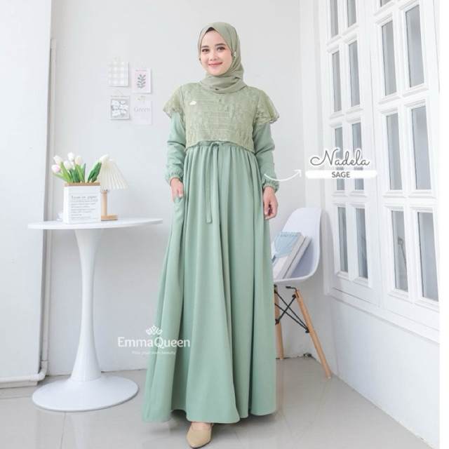 Emmaqueen Nadela Dress Gamis Brukat Kondangan