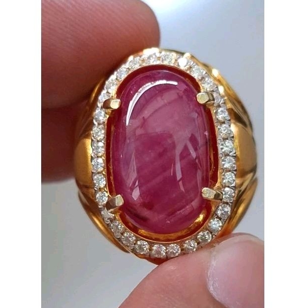 Ruby burma 20,90crt red ring perak