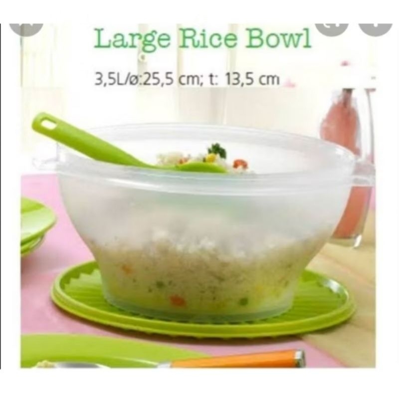 NEW  Large Rice Bowl / Bakul Nasi hijau jadul by Tupperware
