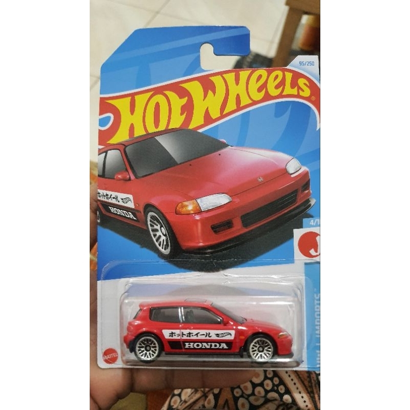 Hot Wheels honda civic estilo 92 red edition