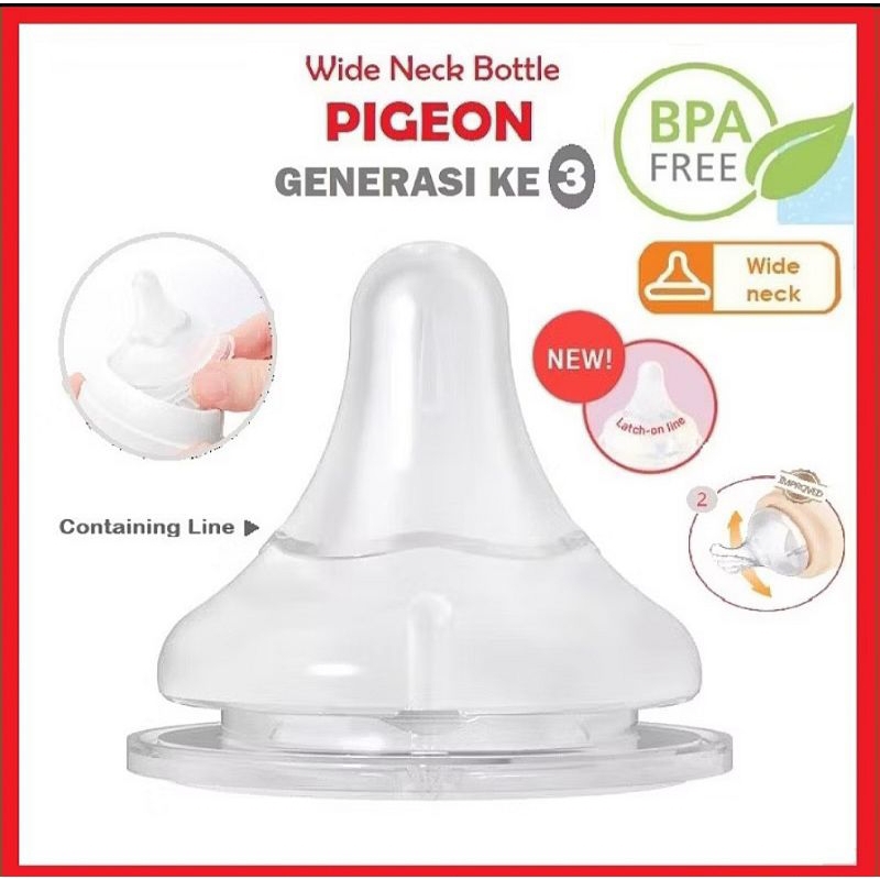 

Piscoklegit_ Baby Kuruk Dot Botol Susu Wideneck Generasi 3 Nipple Peristaltic Plus Dot Botol Susu