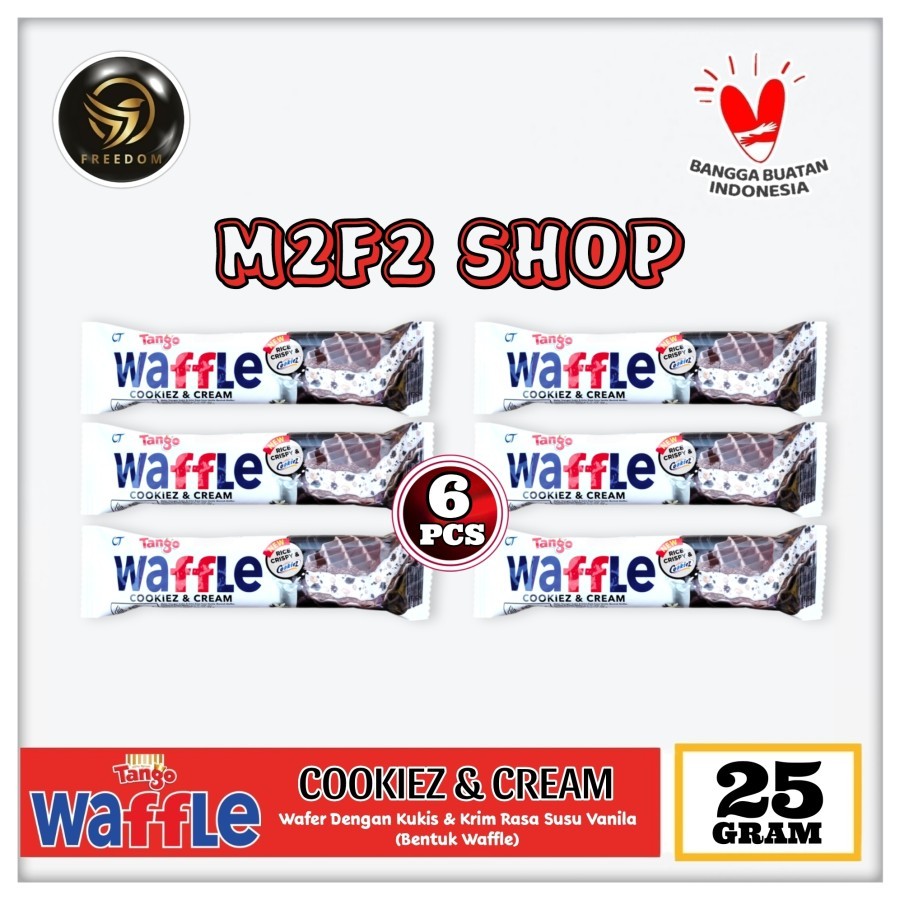 

Tango Waffle Cookiez & Cream | Kukis Krim Susu Vanila Sachet - 25 gr (Kemasan 6 Pcs)