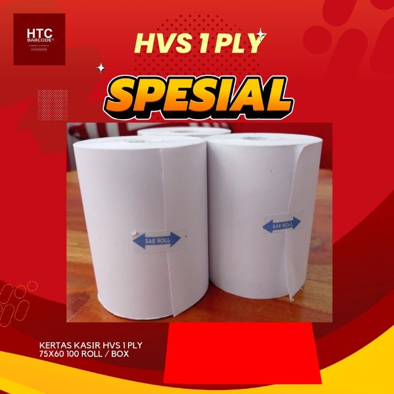 

HVS 1 PLY 75X60 HVS ROLL KERTAS KASIR STRUK KASIR