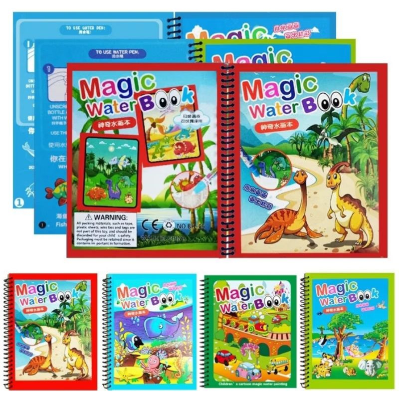 

Magic Water Book Buku Mewarnai Buku Gambar Sudah Sama Pena