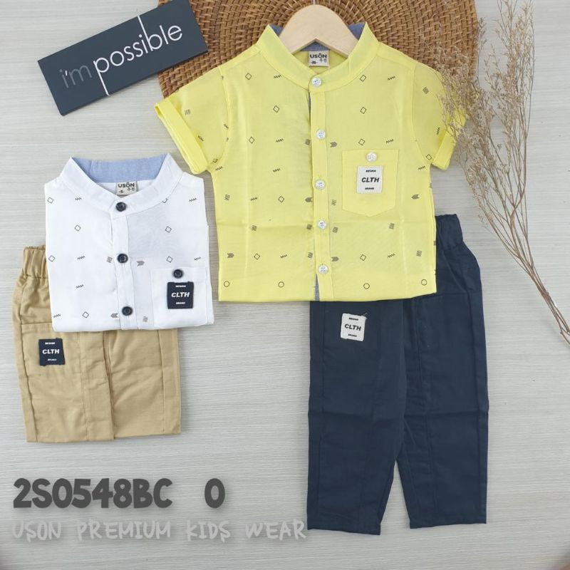 Uson Premium Kids Wear Setelan Kemeja Celana Panjang anak Cowok