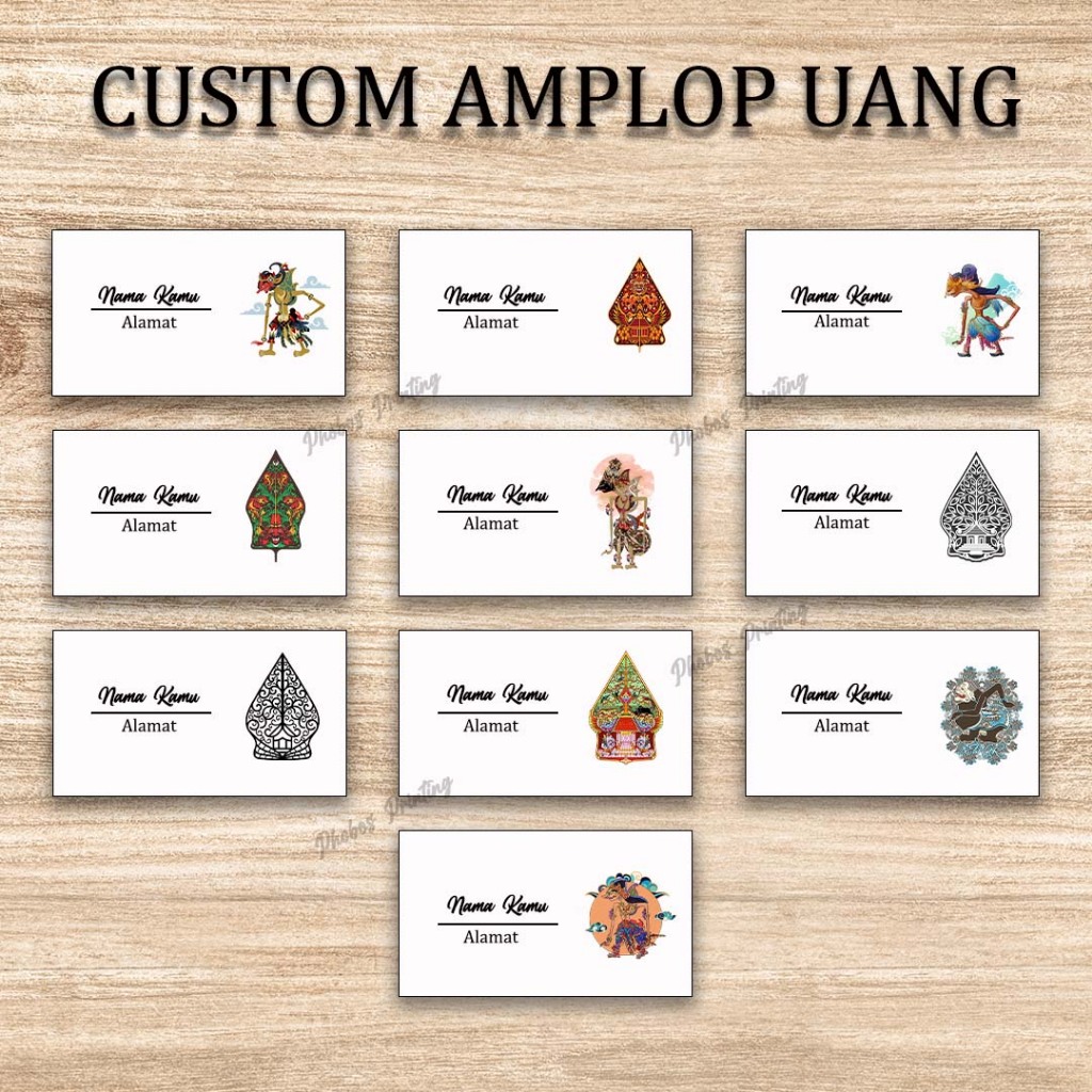 

CUSTOM AMPLOP UANG kondangan design pewayangan