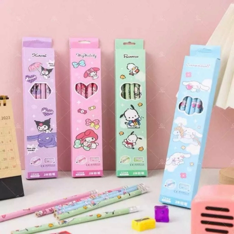 129 Pensil 2B HB Karakter / Pencil Kayu 2B HB Fancy Kartun Lucu