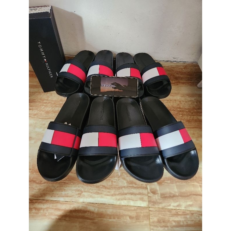 Sandal Tommy Hilfiger Flag Pool Slide Black Original