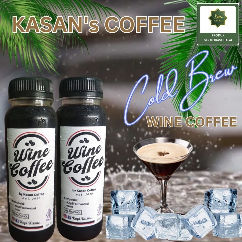 

KASAN's Coffee - Cold Brew Wine Coffee - 250ml - Halal