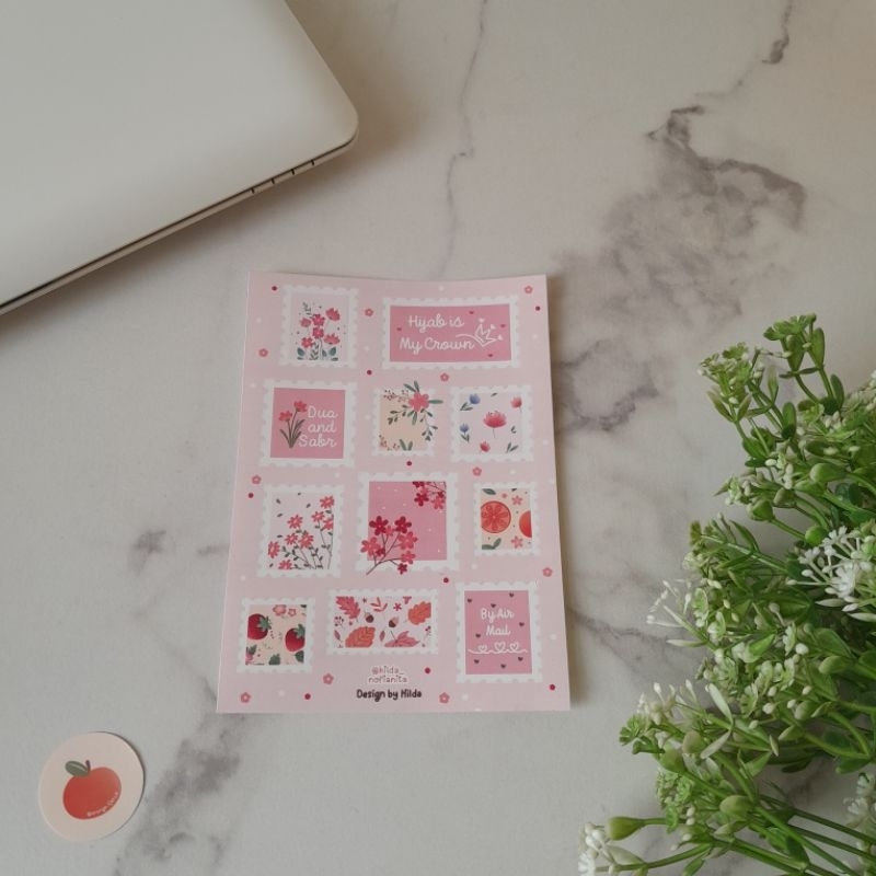 

Islamic Sticker Sheet Flowers Stamps