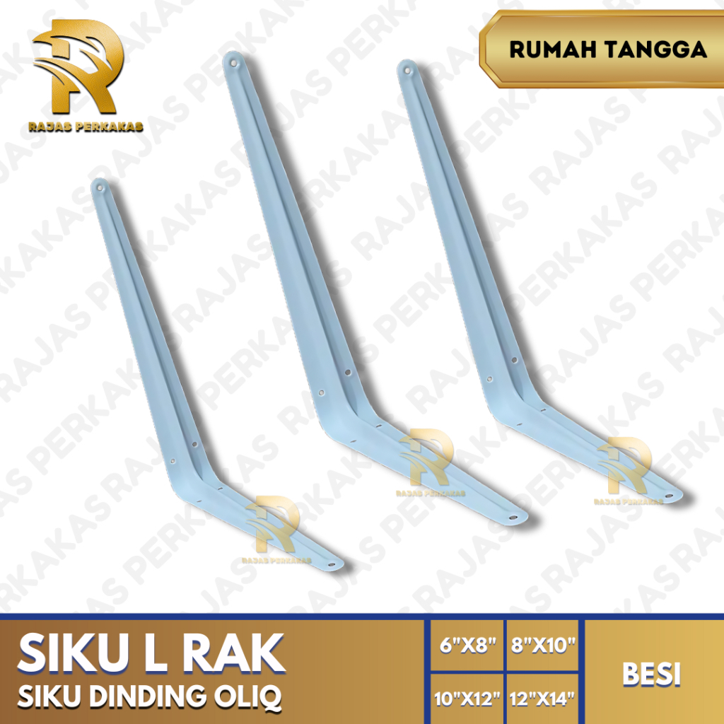 SIKU RAK DINDING PUTIH PENYANGGA BESI L SIKU AMBALAN OLIQ / SIKU RAK BUKU / BOOKSHELF