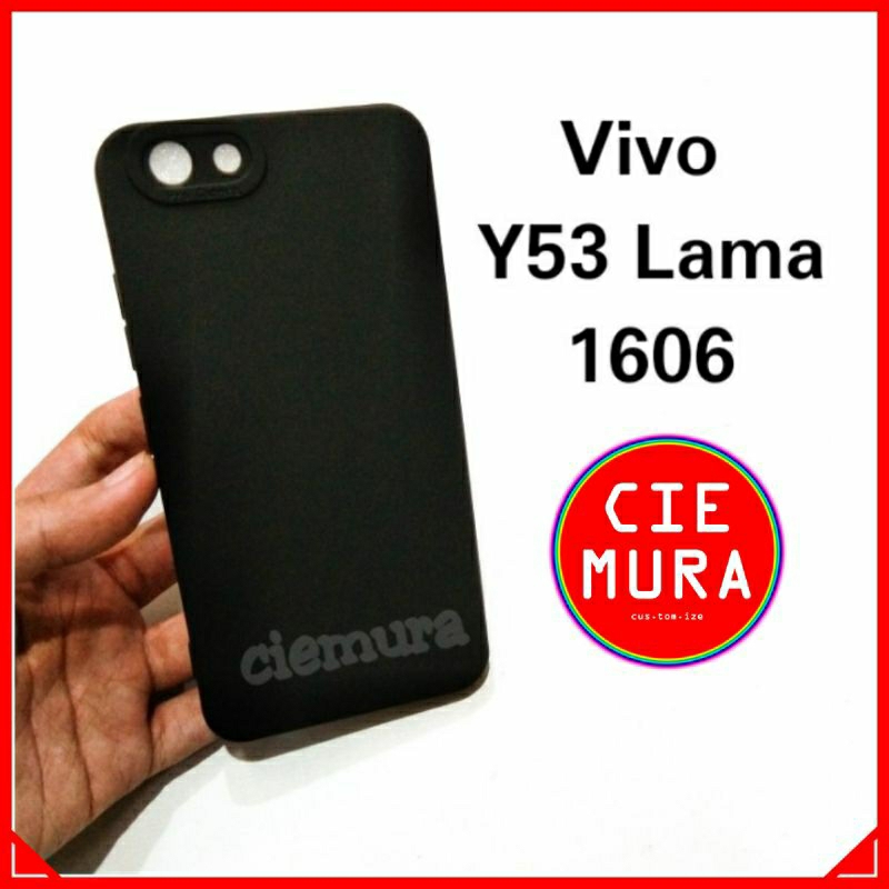 CIE Case Hitam Vivo Y53 Lama / Vivo 1606 Black Matte Softcase Polos Lentur Slim Silikon HP Ciemura
