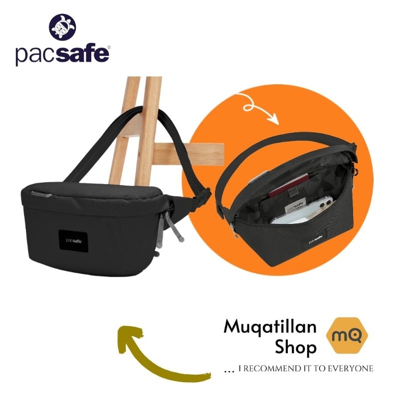 Tas pacsafe Sling bag weistbag go 2.5L crossbody unisex