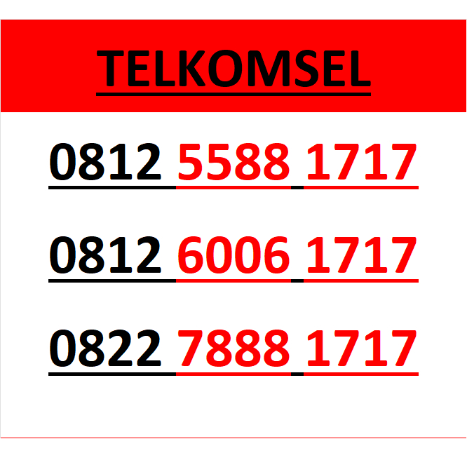 nomor cantik telkomsel simpati seri abab 1717 murah lengkap wn84 1000
