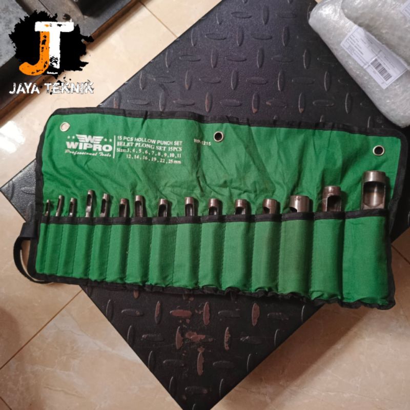 

Hollow punch set 15 pcs Wipro alat belet plong pembolong gasket kulit