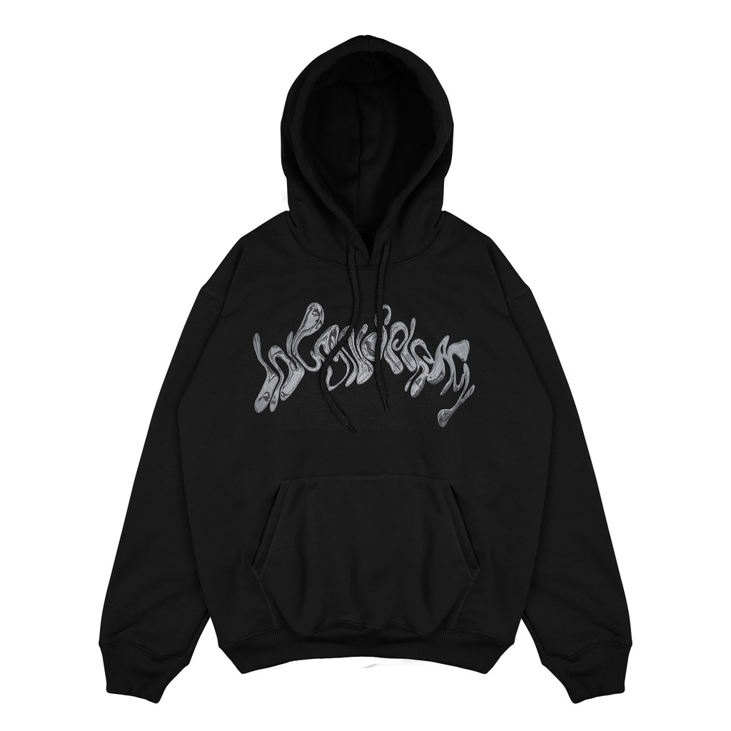 Moxie Store Fleece Hoodie Sweatshirt Unisex Blobs - Black