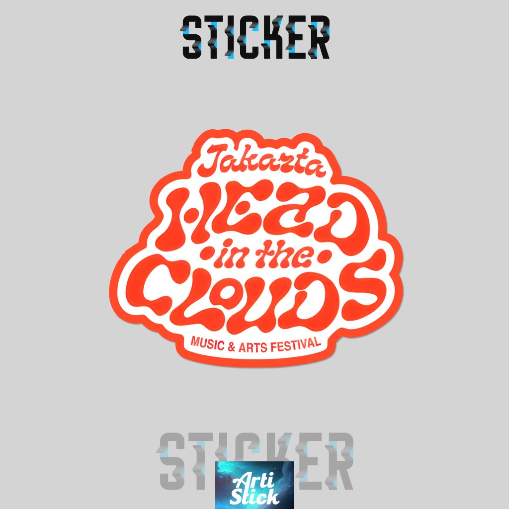 

(3 pcs) Sticker Band Series JAKARTA HEAD IN THE CLOUD | Vinyl Laminasi anti air | ArtiStick Merch