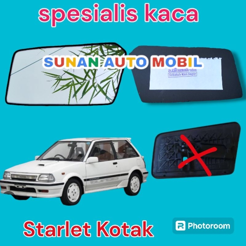 kaca spion Toyota  starlet kotak kaca cembung spion tanpa frame