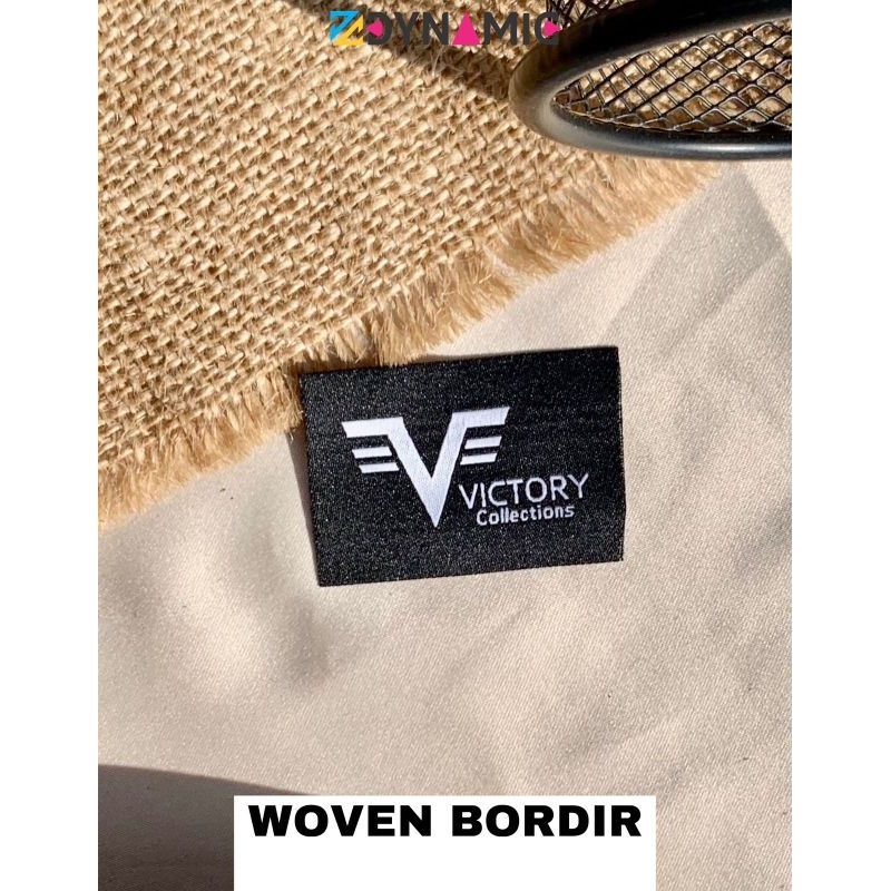 label woven bordir rajut ukuran 3x5 cm minimal order 100 lusin(1200pcs) free hotcut/potong, free dsa