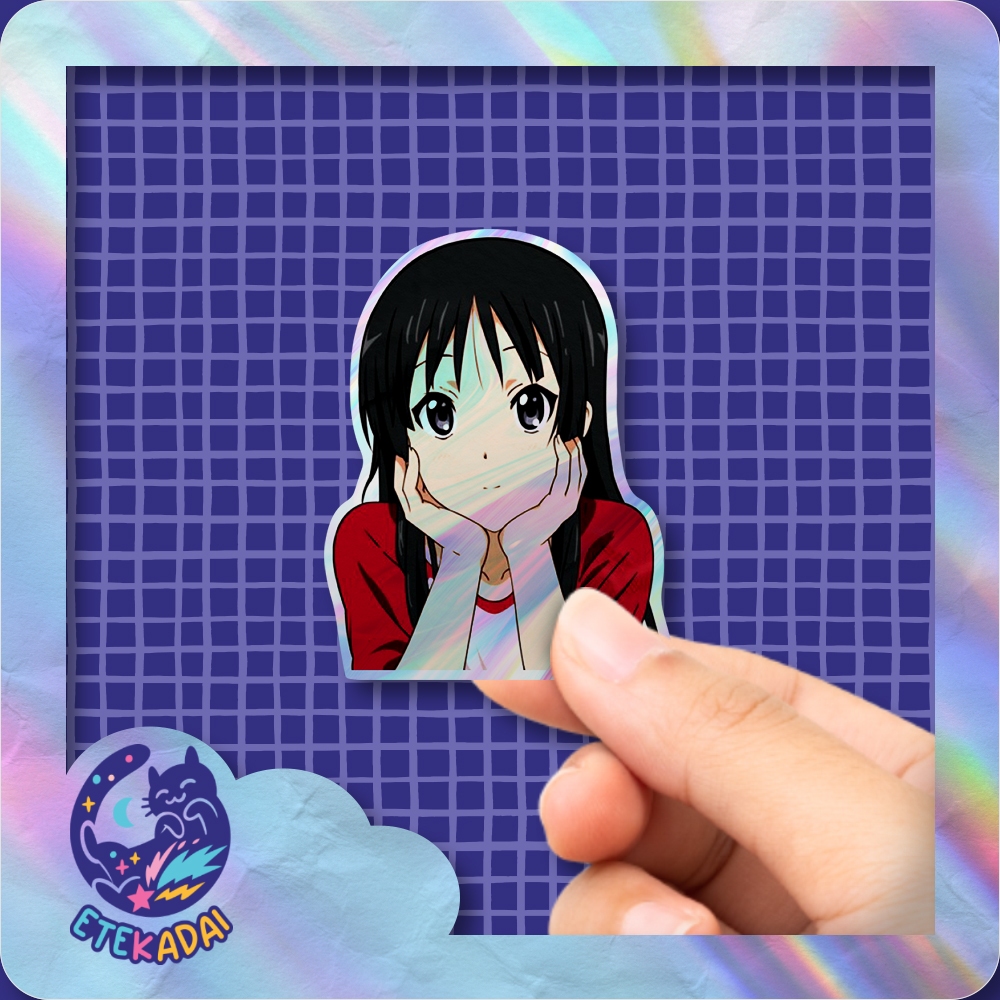 

Stiker Hologram Anime K-ON Akiyama Mio melamun