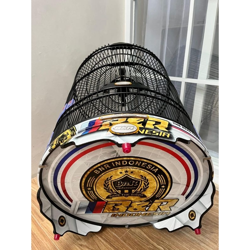 Sangkar Kandang Murai Batu BnR PVC Decal B&R Logo Baru