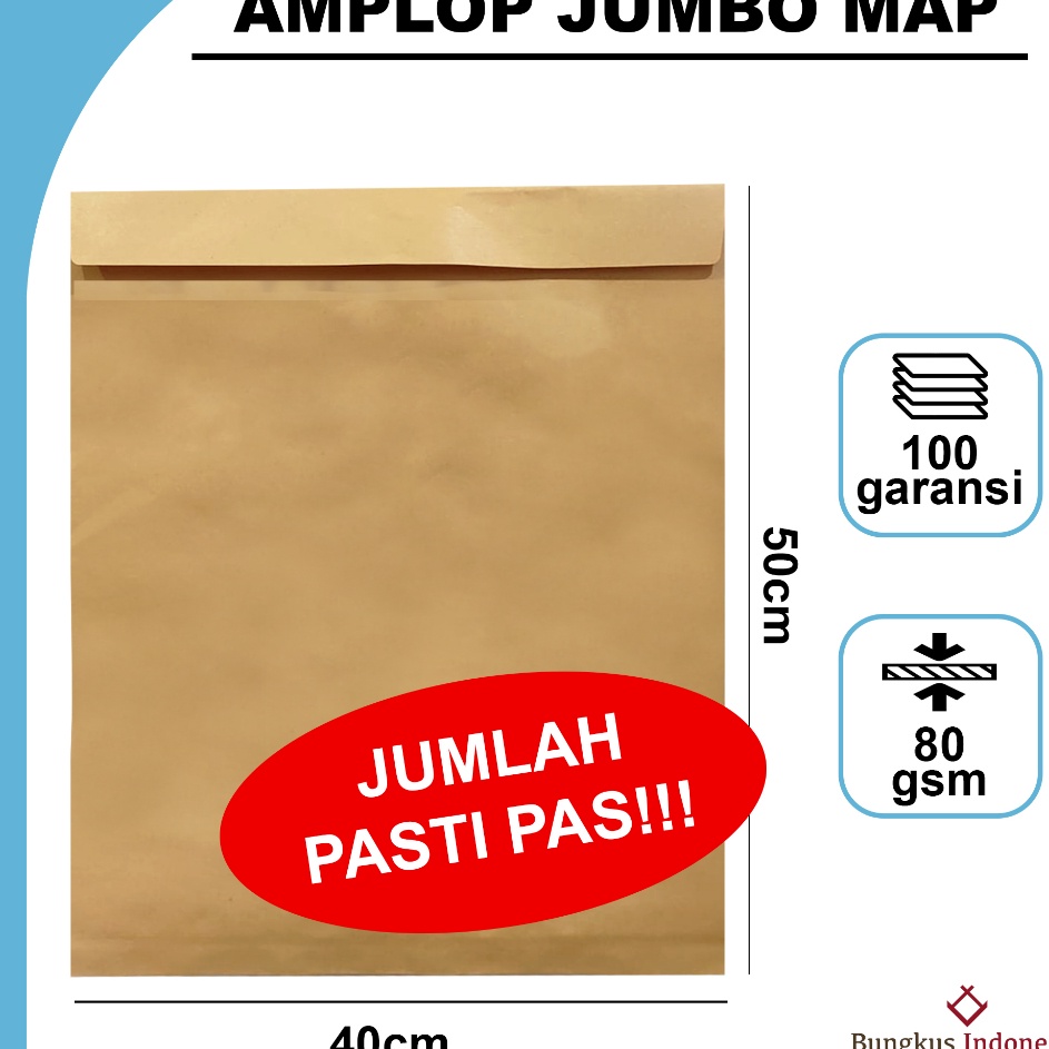

Amplop Coklat Jumbo Q1 4x5cm Jumbo Map KMKGR7994
