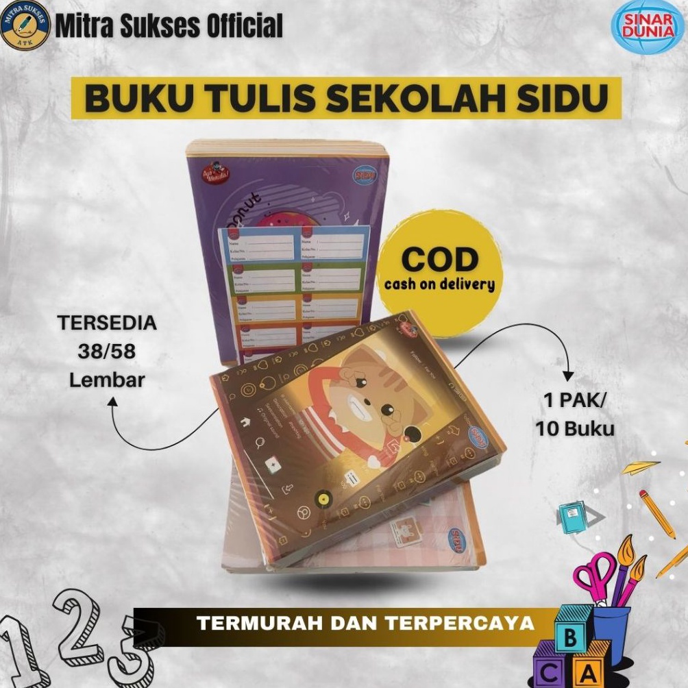 

Buku Tulis Sidu 58 lembar 1pack 1 pcs HKU8471