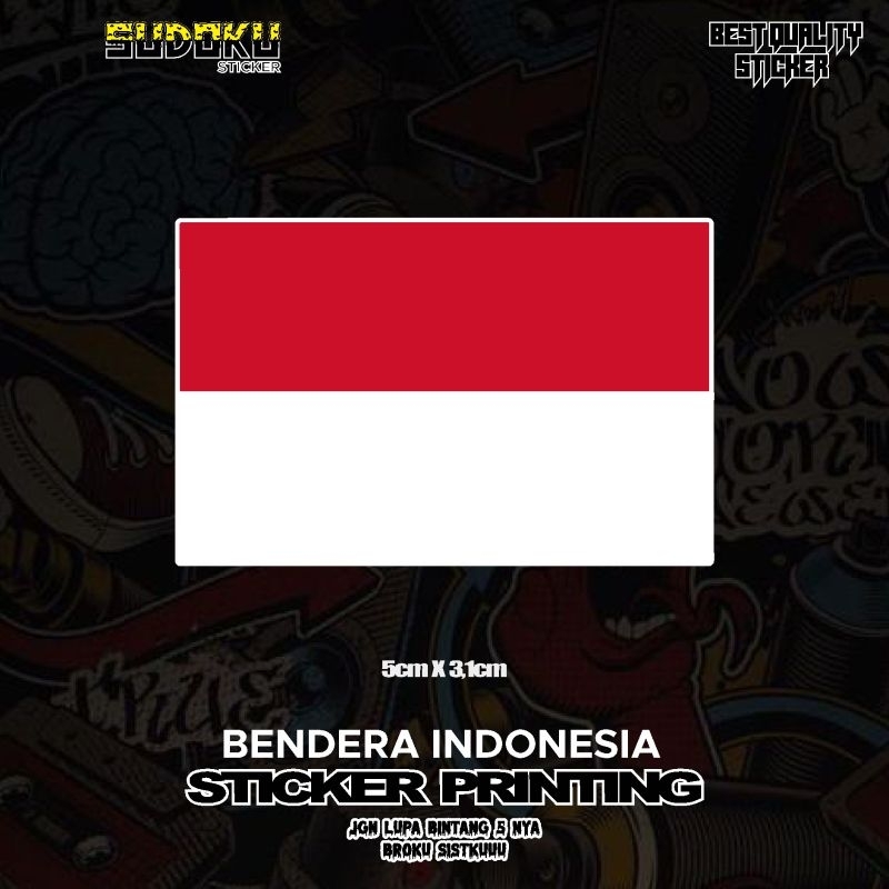 

STICKER STIKER PRINTING BENDERA INDONESIA