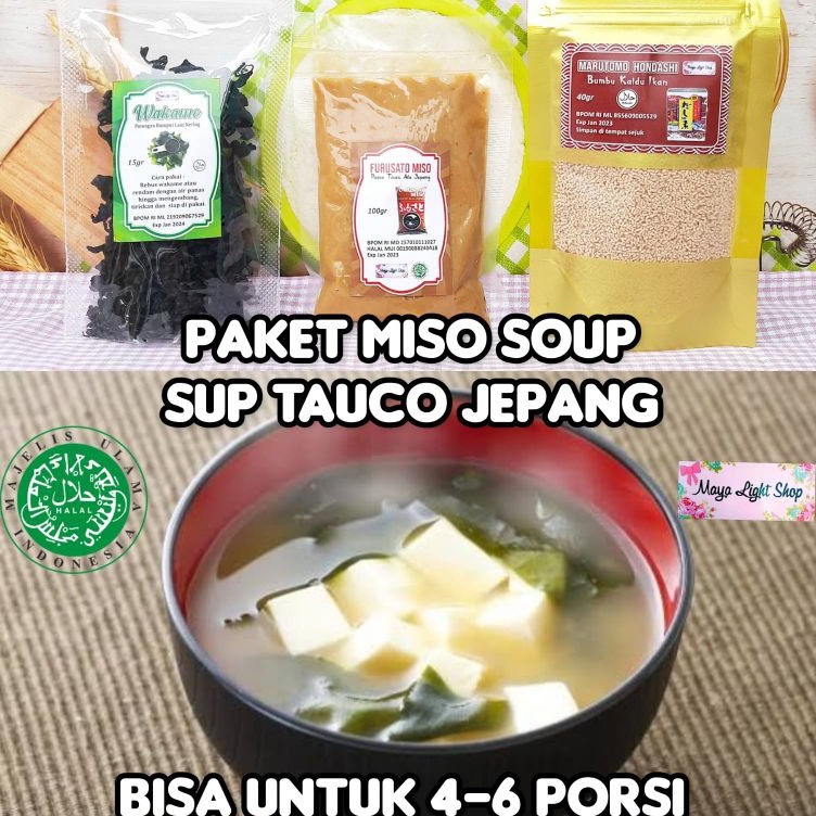 

Promo Max Paket Hemat Miso Soup Miso Dashi Wakame sup rumput laut sup tauco jepang kaldu ikan tauco jepang wakame seaweed soup meyouk dashi sup tahu ikan