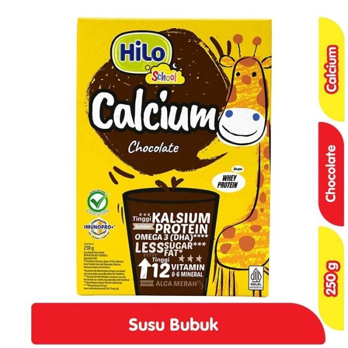 

HILO SCHOOL CALCIUM CHOCOLATE 250 GRAM SUSU PERTUMBUHAN TINGGI KALSIUM