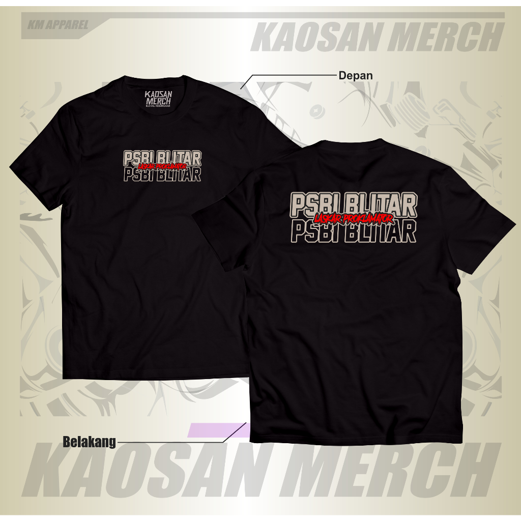 Kaos Suporter PSBI Blitar Tshirt PSBI Blitar Cotton combed
