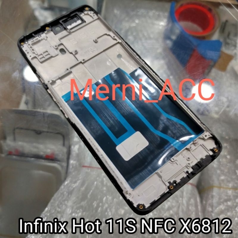 Frame tulang tengah tatakan Lcd Infinix Hot 11S NFC  tulang lcd tatakan mesin