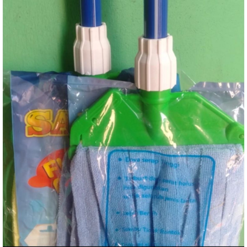 pel jepit kain handuk microfiber gagang panjang/pel lantai/pel murah