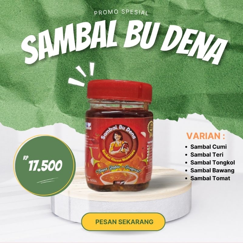 

Sambal Cumi Teri fresh uleg Bu Dena varian rasa