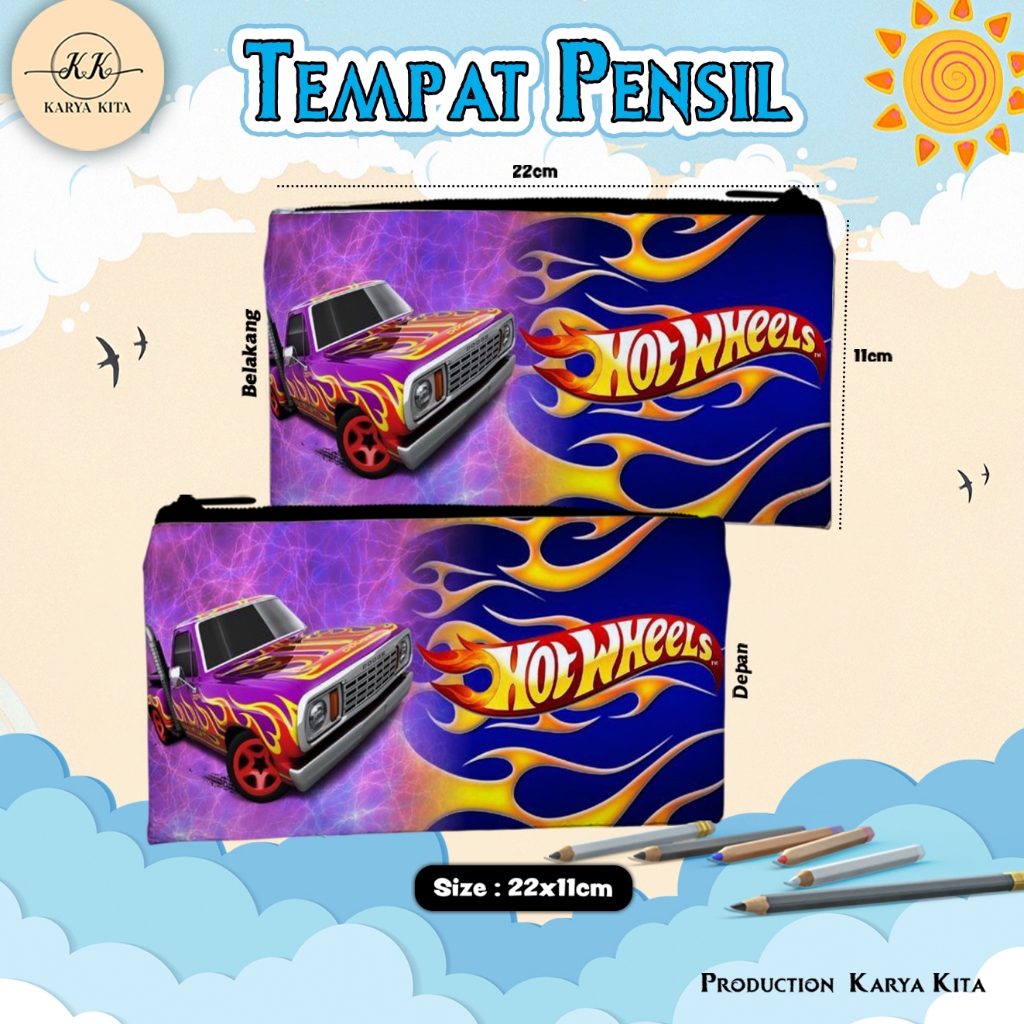 

PENCIL CASE KARAKTER HOT WHEELS KODE 12