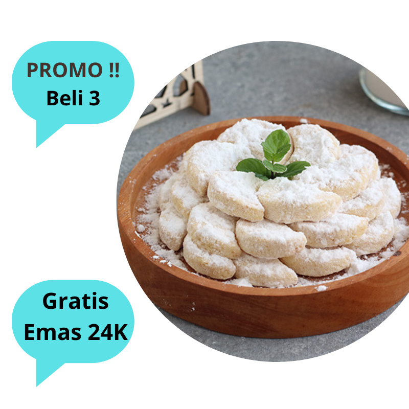 

Kue Putri Salju / Kue Kering Putri Salju (±) 250 gram Cemilan Keluarga Murah