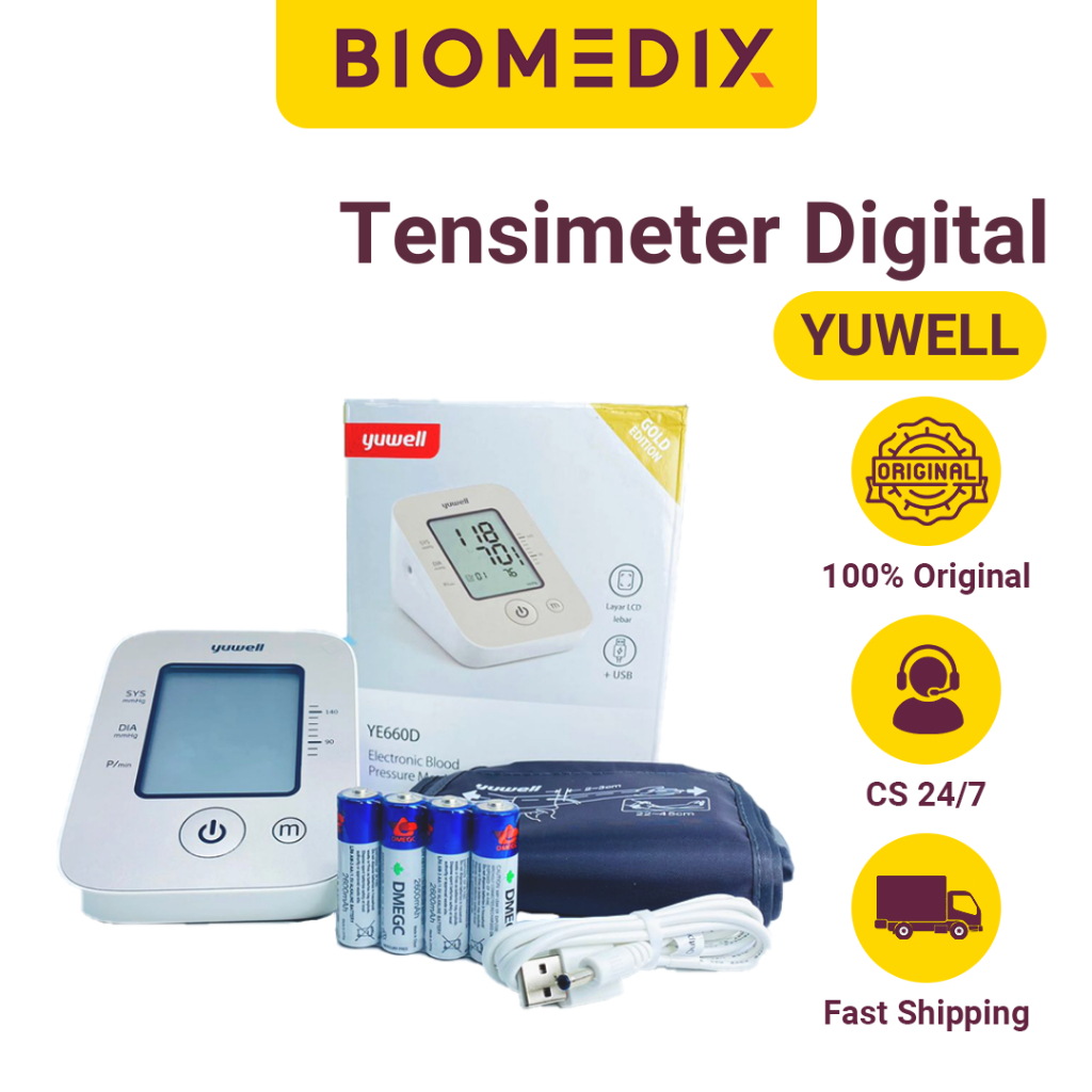 Tensimeter Digital Yuwell / Tensi Meter Lengan Atas Yuwell Y660D / Alat Bantu Ukur Cek Tekanan Darah