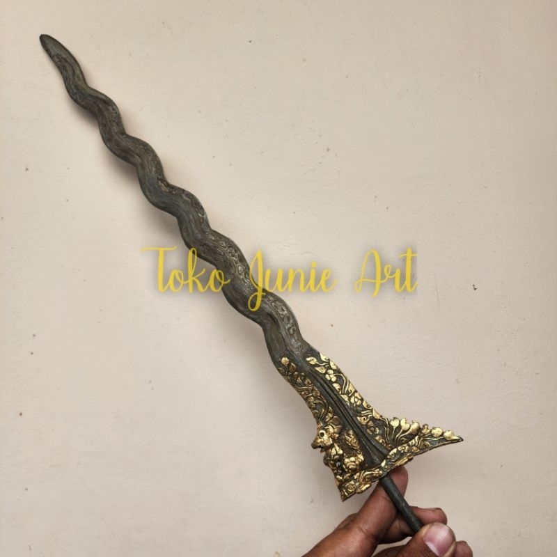 KERIS SINGO BARONG KIANTAH SEPUH EMAS KOLEKSI ANTIK ( HANYA BILAHAN )