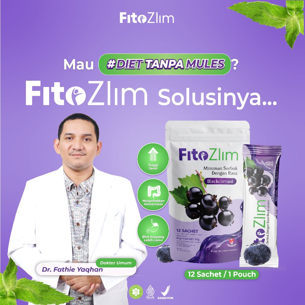 

Minuman Pelangsing - Fitozlim Fiber 12 sachet (1 Pouch)