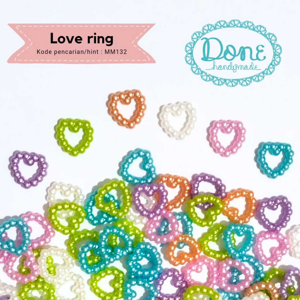 Done handymade manik manik love ring beads diy meronce mm132 dekorasi craft dekorasi beads dekorasi 