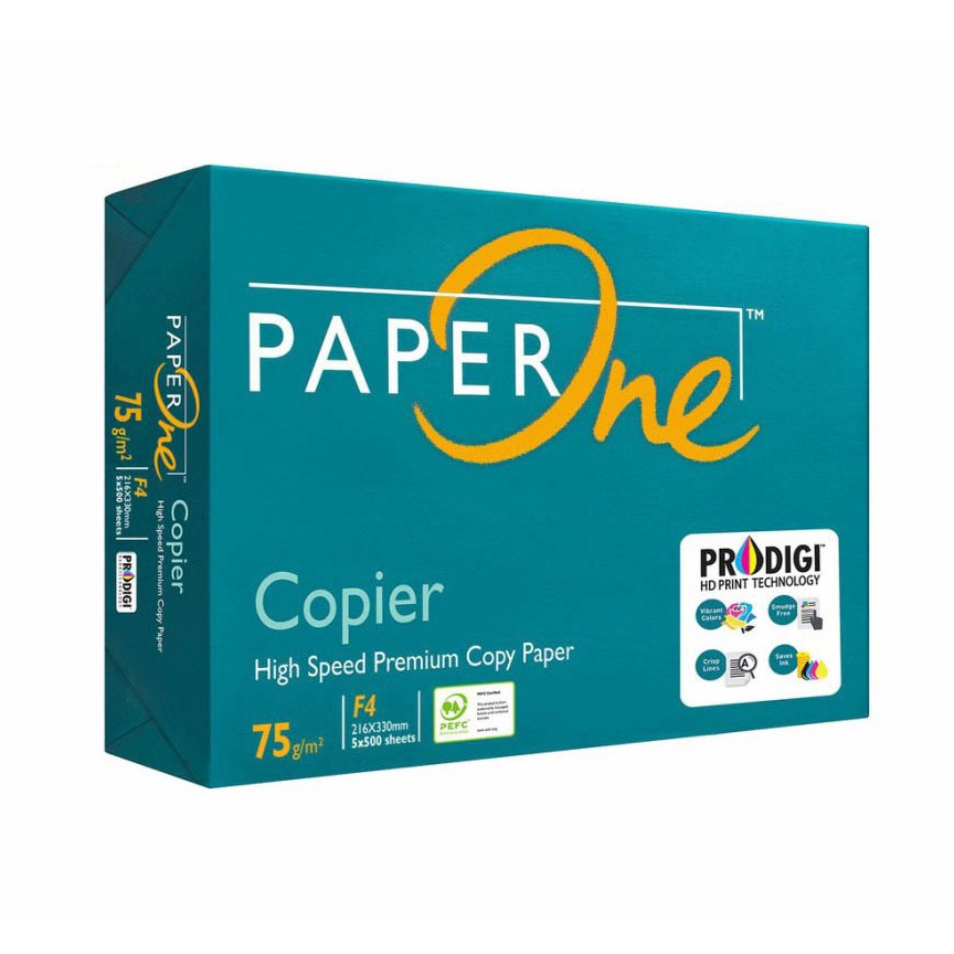 

NMRTN726 Kertas HVS Folio F4 75 Gsm PaperOne 1 Rim