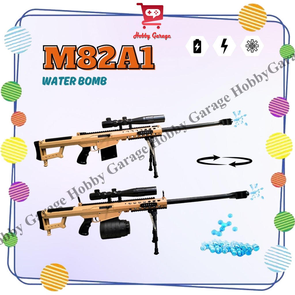 Mainan Tembakan Anak WGG M82A1 Water Gel Blaster Sniper Rifle Gun Watergel